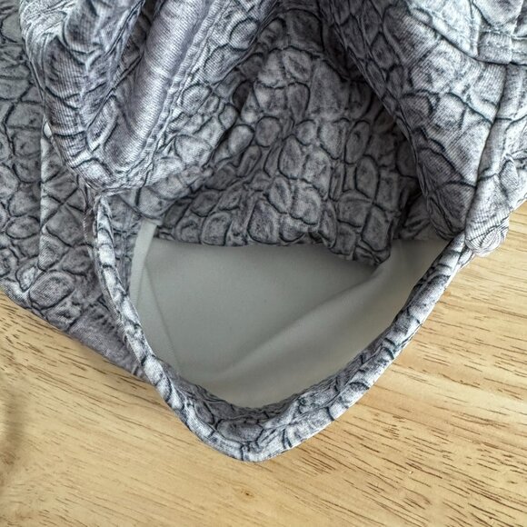 Lucky In Love Tennis Skort Skirt Large Gray Snake Crocodile Print SS-2061 - Picture 6 of 10